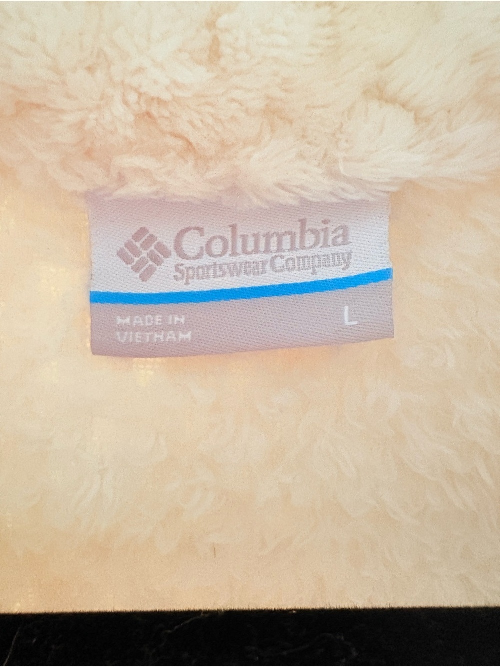 Columbia Cream Sherpa Fleece Quarter Zip Pullover Women’s Large Ivory Cozy Soft - Picture 8 of 13